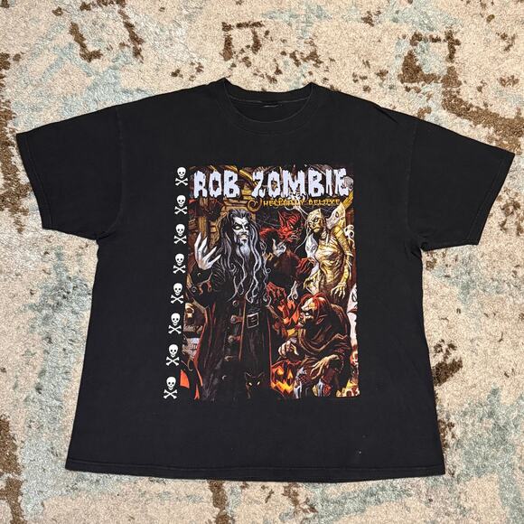 Vintage 1998 Rob Zombie Hellbilly Deluxe Shirt Size XL Pentagram Band Tee - Picture 1 of 8